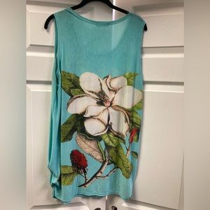 Aronia Women’s Sleeveless Top Blouse Plus Size 1X Floral